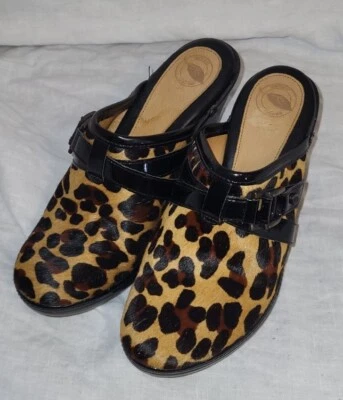 Nurture Zeta Women's 7M Heeled Mules Bovine Hair Leather Cheetah Print - Image 1 of 4