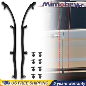 2PCS Rear Door Front Weatherstrip Seal Left+Right For 2011-2019 Ford Explorer - Picture 1 of 7