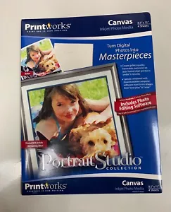 Printworks Photo Paper, Canvas, 8.5 x 11, 17 mil Thickness, 4 Sheets/Pack - 0064 - Picture 1 of 3
