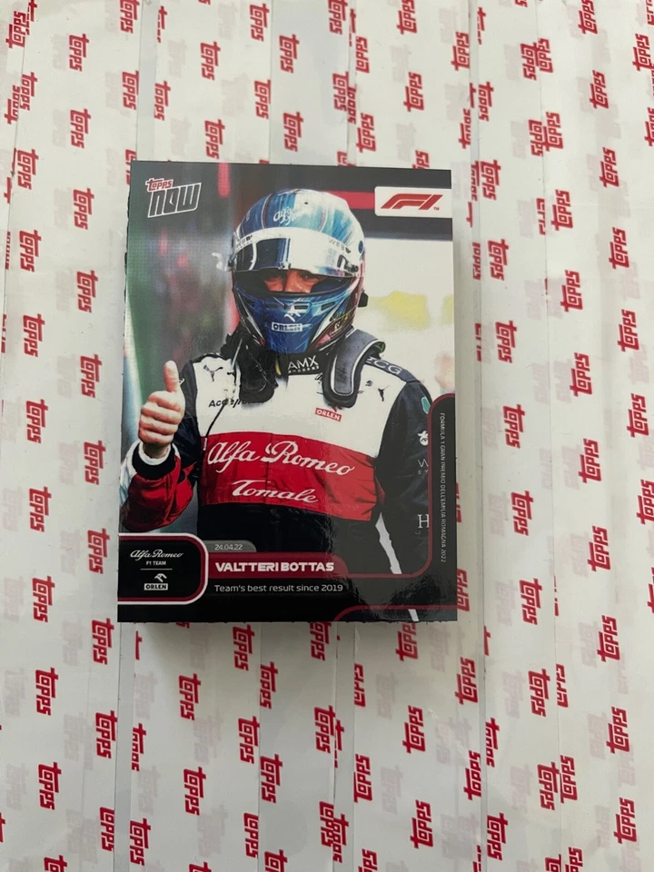2022 Topps Now F1 #16 VALLTERI BOTTAS BEST FINISH FOR ALPHA ROMEO 2015  - Image 1 of 2