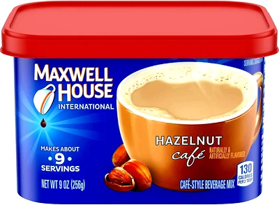 Maxwell House International Hazelnut Café 9 oz (paquete de 4) ~ 04/07/2026 Foto 1 de 4