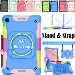 For Samsung Galaxy Tab S6 Lite Case Heavy Duty Shockproof Rotating Stand Cover - Picture 1 of 76