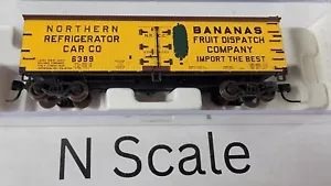 Atlas N Scale Fruit Dispatch Company Bananas 40' Wood Reefer #6399 - Picture 1 of 3