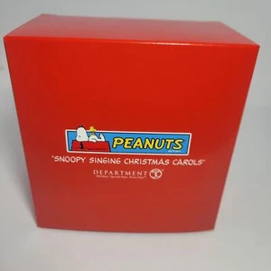 New Peanuts Dept. 56 Snoopy Singing Carols Unopened Christmas Ornament  - Picture 1 of 3