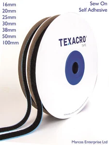 1m Hook and Loop Pair Self Adhesive Sticky Strip Black White 10mm - 100mm - Picture 1 of 3