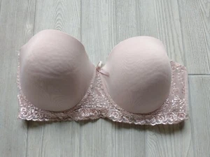 Marilyn Monroe Trägerloser BH mit Spitze Bügel Hellrosa 38D - Bild 1 von 8
