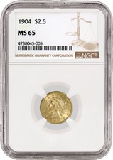 1904 Year Quarter Eagle 250 Us Gold Coins Pre 1933 For