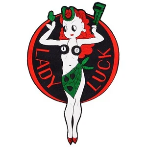 Eagle Emblems Patch-Nose Art, Lady Luck (10") - Picture 1 of 1