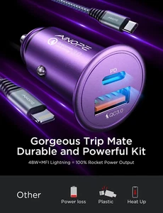 For【Apple Mfi Certified】 67.5W Iphone Car Charger Fast Charging Cigarette Lig... - Picture 1 of 12