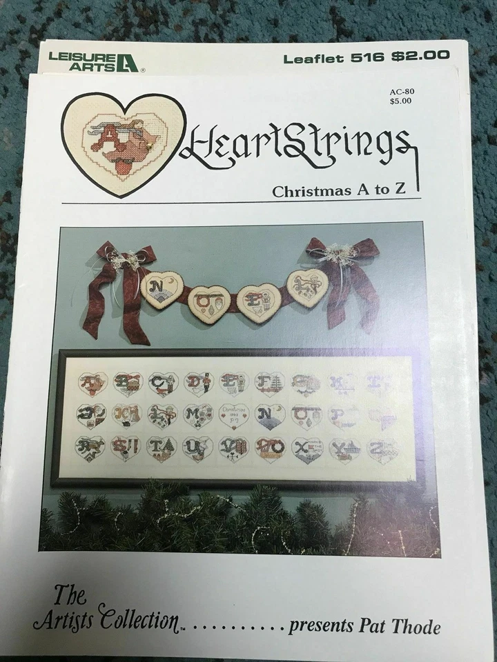 HEARTSTRINGS "Christmas A to Z" Cross Stitch Pattern Booklet Pat Thode - Image 1 of 1