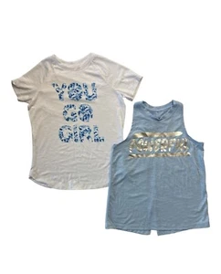 Member's Mark Girl's 2-Pack Moisture Wicking Lightweight Active Tees 5/6 - Picture 1 of 5