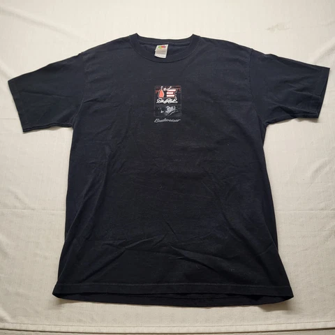 Dale Earnhardt T Shirt Mens Large Black Cotton NASCAR 2 Sided Tribute Graphic Cover