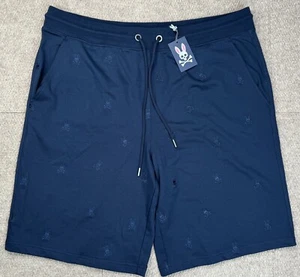 Psycho Bunny Men's Big & Tall Woad Navy Sweatshorts Size 2XLT - Picture 1 of 12