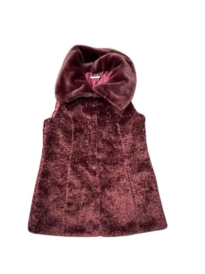 Nuevo con etiquetas Chaleco Casa Blanca Mercado Negro Lujo Piel Sintética Talla XS $175 Cabernet Gancho Ojo Foto 1 de 4