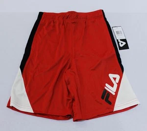 Fila Boy's Elastic Waistband Active Gym Logo Athletic Shorts SM7 Red Large NWT  - Picture 1 of 4
