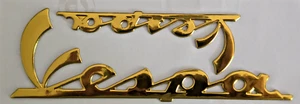 2 x Vespa 3D-Aufkleber • 150x48mm • 98x32mm • Badge • Sticker Emblem Chrom Gold - Bild 1 von 1