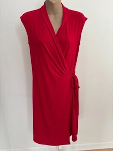 Apt. 9 Kleid, Wickelkleid, ärmellos, V-Ausschnitt, rot, Größe M - Bild 1 von 4