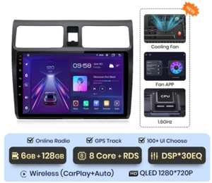 Display Stereo Touch 10" Android Auto Suzuki Swift Carplay Comandi Volante 6GB - Foto 1 di 6