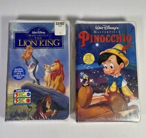 The Lion King & Pinocchio Walt Disney VHS Factory NEW -SEALED (see Description) - Picture 1 of 24