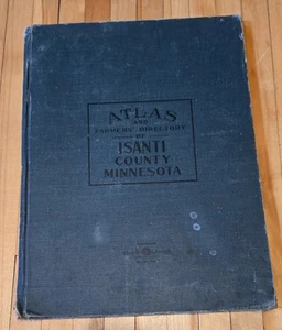 1914 ISANTI COUNTY Minnesota Plat Book Atlas Farmers Directory Map MN - Picture 1 of 6
