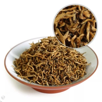 500g GOARTEA Nonpareil Supreme Organic Golden Bud Jinjunmei Golden Eyebrow Black - Image 1 of 4