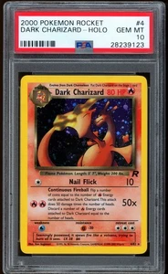2000 Pokemon Dark Charizard Team Rocket Unlimited Holo Rare #4 PSA 10 GEM MINT - Bild 1 von 2