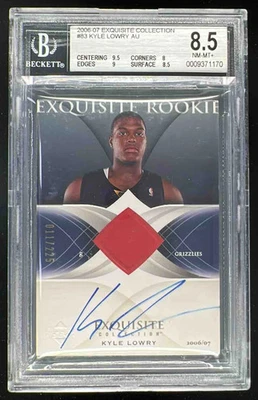 2006-07 Exquisite Collection #83 Kyle Lowry Autograph RC Auto /225 BGS 8.5 - Image 1 of 2
