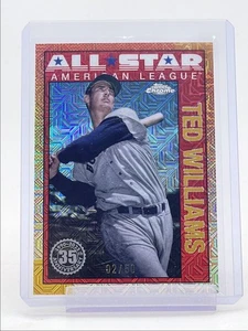 TED WILLIAMS 2025 TOPPS CHROME SILVER PACK 1990 35TH GOLD /50 Q3250 - Picture 1 of 2