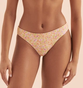 Billabong Women Size Large 12 Lowrider Bikini Summer Breeze Orange Floral NEW - Picture 1 of 10