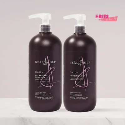 NEAL & WOLF Neal & And Wolf Clean & Care Ritual Shampoo & Conditioner 950ml Duo Set Large