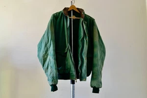 Vintage Cabelas Green Bomber Style Jacket Full Zip Snap Waist Length Sz Lrg Tall - Picture 1 of 9