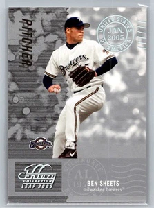 2005 Leaf Century #171 Ben Sheets Post Marks Silver #/100 Milwaukee Brewers E29 - Picture 1 of 2