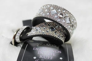 Jacqueline Kent Diamonds In The Ruff Rhinestone Dog Collar Silver Med - Picture 1 of 1