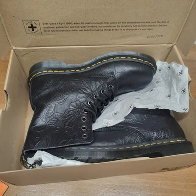 BOTAS CON CORDONES DE CUERO Floral Dr. Martens 1460 PASCAL EMBOSS 27962 Mujer Talla 9 Foto 1 de 4