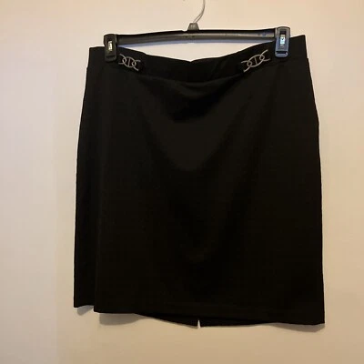 Falda lápiz negra Roz & Ali, talla 1X Foto 1 de 4