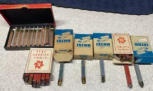 Machinist Lathe Tools: Lot of 66 Carbide tip 5/16" Tool Bits Mostly Iscar (NOS) - Picture 1 of 7