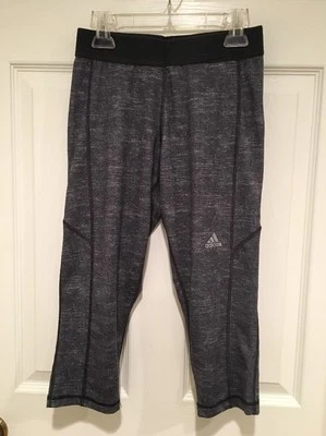 adidas Techfit Climalite Yoga Athletic Work Out Pants Women's Size Small Gray - Image 1 of 4
