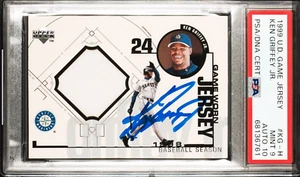 1999 Upper Deck Ken Griffey Jr. Game Used Jersey Patch Auto Psa 9/10 - Picture 1 of 2