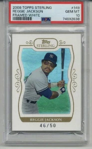 2008 TOPPS STERLING FRAMED WHITE #149 REGGIE JACKSON LE /50 YANKEES PSA 10 POP 1 - Picture 1 of 2
