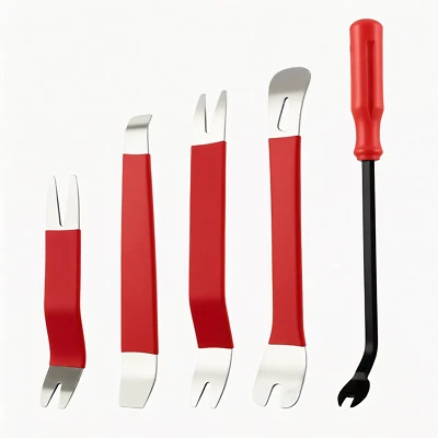 Set Di Strumenti Di Smontaggio per Auto, 5 Pezzi Di Cunei in Metallo per Finitur - Immagine 1 di 4