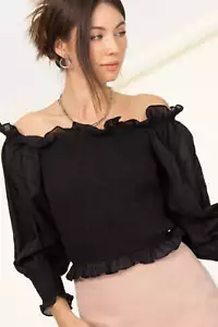 HYFVE Sunny Day Smocked Off-the-Shoulder Top - Picture 1 of 19