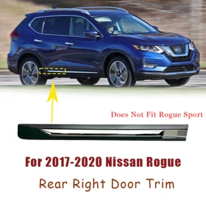 For 2017-2020 Nissan Rogue Rear Right Lower Door Molding Trim W/Chrome Strip - Picture 1 of 13