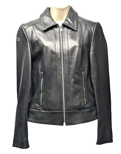 MICHAEL MICHAEL KORS schwarze Damen Lederjacke mit Reißverschluss (Größe S) *Beschreibung lesen* - Bild 1 von 13