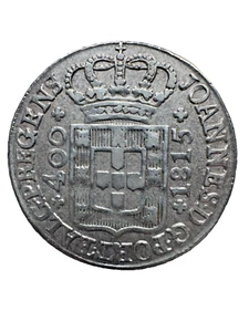 Portugal. Juan Príncipe Regente 400 Reis 1815. Ag MBC/VF - Imagen 1 de 2