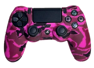 Silicone Cover For PS4 Controller Case Skin - Hot Pink Camo - Picture 1 of 3