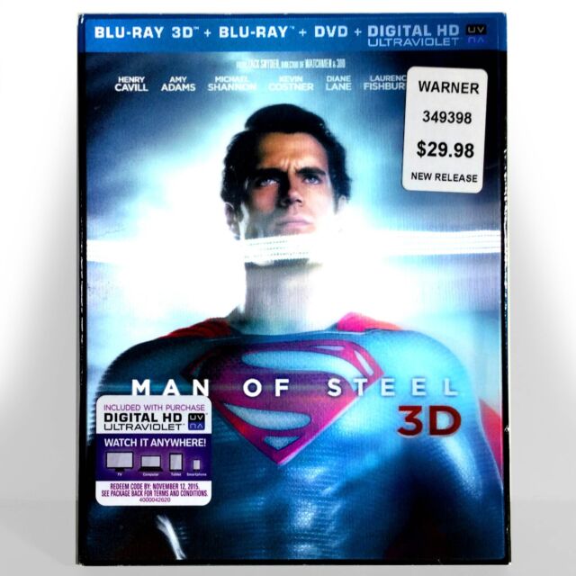 Man of Steel DVD Movie Special Edition Henry Cavill Superman Action DC  Comics 883929479092