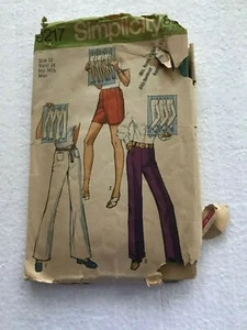 Vintage Simplicity Muster 9217 Hose Miss Größe 10 Taille 24 Hüfte 34 1/2 Nähen - Bild 1 von 2