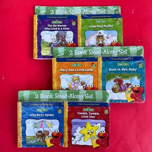 (6) sesame street READ ALONG WITH ELMO board books - NURSERY RHYMES - sealed NEW - Picture 1 of 5