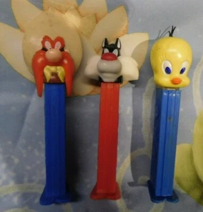 Yosemite Sam, Sylvester, Tweety Looney Toons Pez Spender mit Füßen - Bild 1 von 5