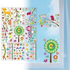 9 Sheets Of Window Stickers, Flowers, Birds, Butterflies, Static Cling